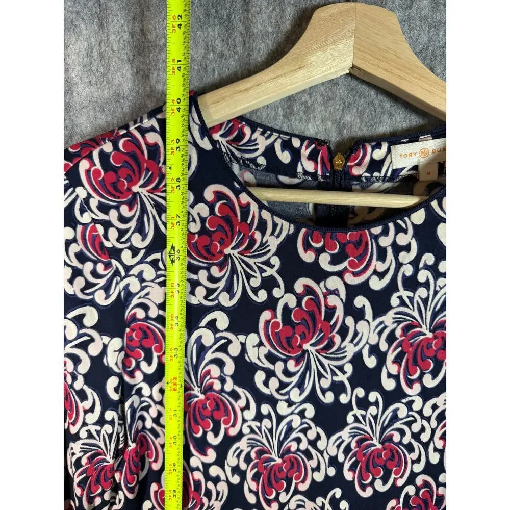 NWOT Tory Burch Flavia Long Sleeve Floral Midi 100% Silk Dress - Medium